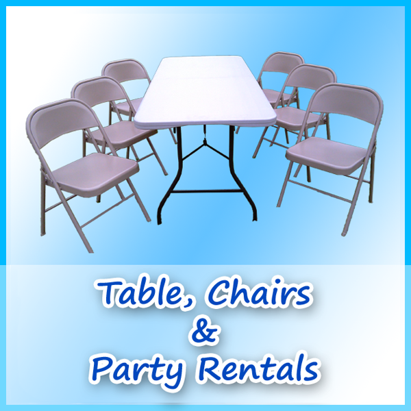 tables and chairs rentals